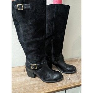 Jessica Simpson 8 b black Suede Leather Boots